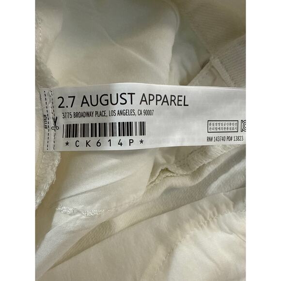 English Factory Destroyed Mom Jeans White Distressed Flipped Pocket Sz 25 NWT - Picture 12 of 12